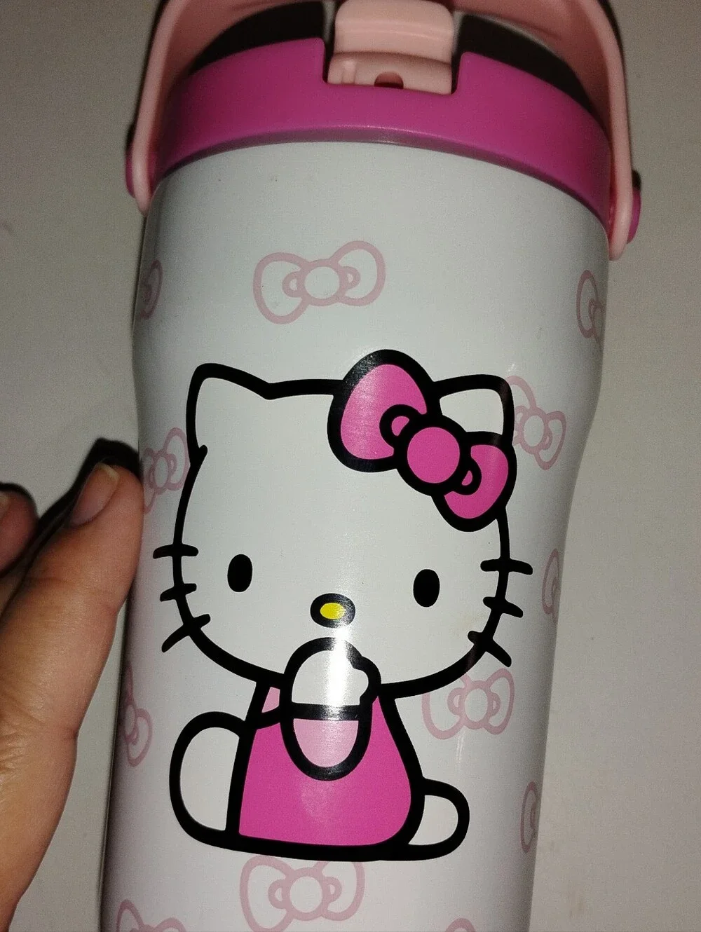 Hello Kitty Pink and White Kids Water Bottle